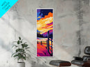 Country Sunset, Rustic Fence, Autumn Decor, Framed Canvas Print, Farmhouse Wall Art, Landscape Print, Living Room Art, Western Style