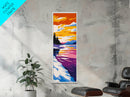 Frozen Lake, Winter Twilight, Snowy Sunset, Framed Canvas Print, Christmas Wall Art, Cozy Cabin Decor, Seasonal Home Style, Nature Scene
