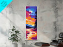 Vibrant Sunset, River Landscape, Nature Art, Framed Canvas Print, Living Room Wall Art, Boho Art, Fall Home Decor, Gift Idea
