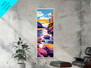 Coastal Path, Autumn Sunset, Landscape Art, Canvas Print, Rustic Home Decor, Living Room Art, Nature Lover Gift, Bold Colors