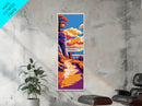 Rolling Hills, Golden Fields, Sunset Art, Framed Canvas Print, Farmhouse Wall Art, Fall Home Decor, Colorful Landscape, Gift Idea