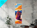 Sailboat Sunset, Nautical Wall Art, Coastal Decor, Vibrant Ocean Scene, Canvas Print, Beach House Art, Living Room Wall Art