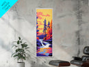Forest Reflection, Tranquil Nature Art, Framed Canvas Print, Lakeside Sunset, Serene Wall Decor, Meditation Room Art