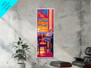 Grand Piano View, Music Lovers Art, Sunset Landscape, Framed Canvas Print, Elegant Home Decor, Living Room Art, Warm Colorful Aesthetic