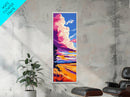 Dramatic Sky, Vibrant Clouds, Colorful Nature Print, Framed Canvas Print, Modern Wall Art, Sunset Landscape, Bold Scenic Decor