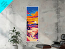 Desert Sunset Path, Warm Scenic Art, Serene Nature Print, Framed Canvas Print, Vibrant Boho Decor, Southwest Landscape, Earthy Tones