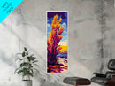 Wild Grass, Sunset Glow, Tranquil Nature, Canvas Print, Boho Wall Art, Bedroom Decor, Earthy Tones, Cozy Autumn Landscape