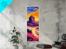 Desert Rock, Southwest Art, Sunset Landscape, Canvas Print, Boho Wall Art, Living Room Decor, Warm Color Art, Western Style