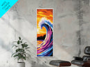 Ocean Wave, Sunset Surf, Coastal Art, Canvas Print, Beach House Decor, Living Room Wall Art, Vibrant Seascape, Nautical Theme
