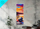 Rocky Lake, Autumn Sunset, Peaceful Nature Scene, Canvas Print, Rustic Cabin Decor, Wilderness Wall Art, Cozy Home Accent