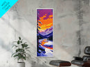Winter Wonderland, Snowy Mountain Scene, Tranquil Forest Art, Framed Canvas Print, Cozy Cabin Decor, Christmas Wall Art