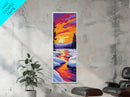 Sunset River, Nature Wall Art, Framed Canvas Print, Rustic Decor, Fall Art, Landscape Painting, Living Room Art, Cabin Aesthetic
