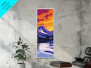 Snowy Mountain, Winter Landscape, Framed Canvas Print, Cozy Wall Art, Christmas Decor, Nature Art, Bedroom Wall Art, Cabin Decor