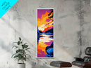 River Sunset, Serene Landscape, Framed Canvas Print, Boho Wall Art, Fall Home Decor, Cabin Wall Art, Rustic Living Room Art