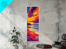 Sunset Glow, Vibrant Sky, Nature Art, Framed Canvas Print, Modern Wall Art, Boho Decor, Landscape Painting, Living Room Wall Art