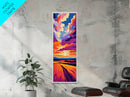 Golden Field, Sunset Sky, Rural Landscape, Framed Canvas Print, Country Home Decor, Warm Tones, Farmhouse Wall Art, Bedroom Art