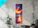 Lakeside Serenity, Twilight Colors, Scenic Beauty, Framed Canvas Print, Nature Inspired Wall Art, Bedroom Aesthetic, Rustic Decor