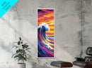 Majestic Wave, Surf Art, Nautical Wall Decor, Framed Canvas Print, Coastal Home Art, Ocean Lover Gift, Living Room Wall Art