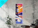 Winter Wonderland, Snowy Landscape, Mountain Art, Framed Canvas Print, Rustic Lodge Decor, Nature Painting, Seasonal Wall Art
