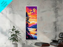 Mountain Lake, Peaceful Nature Art, Sunset Landscape Painting, Outdoor Adventure Decor, Cabin Wall Art, Rustic Living Room, Canvas Print