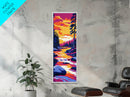 River Sunset, Vibrant Nature Art, Scenic Landscape Painting, Tranquil Home Decor, Cabin Wall Art, Adventure Art, Framed Canvas Print