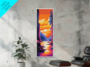 Canyon River, Sunset Nature Art, Landscape Painting, Outdoor Adventure Decor, Tranquil Living Room Art, Rustic Wall Art, Canvas Print