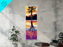 Tree Reflection, Surreal Nature Art, Dreamy Landscape Painting, Mystical Home Art, Meditative Room Art, Framed Canvas Print
