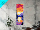 Lake Reflection, Tranquil Nature Art, Sunset Landscape Painting, Zen Wall Decor, Serene Living Room Art, Canvas Print