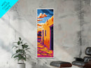 Adobe Home, Southwest Art, Desert Sunset, Wall Decor, Framed Canvas Print, Rustic Wall Art, Earthy Tones, Boho Home Decor