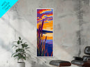 Autumn Lake, Tall Grass, Serene Landscape, Nature Print, Framed Canvas Print, Fall Wall Art, Cozy Home, Warm Tones, Living Room