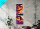 Park Bench, Autumn Scenery, Tranquil Landscape, Fall Foliage, Framed Canvas Print, Peaceful Decor, Warm Colors, Cozy Home