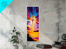 Radiant Cross, Christian Art, Spiritual Wall Art, Divine Light, Framed Canvas Print, Church Decor, Religious Home, Faithful Decor