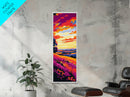 Rolling Hills Sunset, Vibrant Nature Art, Bohemian Wall Decor, Canvas Print, Autumn Country Landscape, Warm Aesthetic, Rustic Home