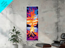 Campfire Scene, Lake Sunset, Canvas Print, Fall Home Aesthetic, Cozy Wall Art, Nature Lover Gift, Outdoor Adventure Painting