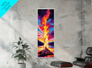 Bonfire Glow, Vibrant Flames, Framed Canvas Print, Cozy Fall Decor, Cabin Wall Art, Rustic Camping Aesthetic, Nature Lover Gift