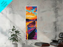 Canoe Sunset, Lake Adventure, Canvas Print, Rustic Wall Decor, Cabin Retreat Art, Nature Aesthetic, Outdoor Water Landscape