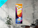 Canyon Sunset, Vibrant River Wall Art, Adventure Decor, Framed Canvas Print, Nature Lover Gift, Colorful Landscape, Living Room