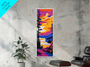 Forest Lake, Sunset Landscape Art, Wilderness Wall Decor, Framed Canvas Print, Living Room Art, Cabin Aesthetic, Rustic Decor
