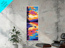 Reflective Lake, Tranquil Water Art, Bold Nature Painting, Framed Canvas Print, Cozy Home Decor, Sunset Reflections, Living Room
