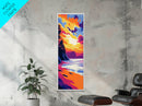 Serene Beach, Ocean Sunset Art, Coastal Home Decor, Colorful Seascape Painting, Modern Wall Art, Canvas Print, Living Room Art