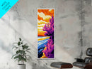 Vibrant Coral, Tropical Art, Ocean Theme, Coastal Home, Underwater Painting, Beach House Decor, Canvas Print, Boho Style