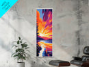 Serene River, Sunset Reflections, Calm Landscape, Wilderness Escape, Nature Wall Decor, Living Room, Canvas Print, Cozy Aesthetic
