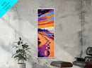Tranquil Beach, Footprints in Sand, Serene Sunset, Ocean Art, Coastal Wall Decor, Modern Home, Boho Vibes, Canvas Print, Nature Inspired