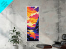 Colorful Cliffside, Bold Nature Art, Vibrant Landscape, Sunset Painting, Modern Wall Decor, Home Accent, Office Space, Canvas Print