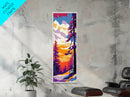 Autumn Forest, Colorful Trees, Fall Scenery, Nature Painting, Rustic Wall Art, Warm Tones, Cozy Home, Living Room, Framed Canvas Print