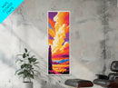 Desert Sunset, Canyon View, Dramatic Clouds, Warm Colors, Western Art, Rustic Home, Nature Lover, Living Room, Framed Canvas Print