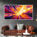 Explosion Burst, Framed Canvas Print, Abstract Wall Art, Vibrant Colorful Painting, Modern Home Decor, Bold Statement Art