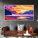 Mountain Lake, Canvas Print, Scenic Landscape Art, Serene Wilderness Wall Decor, Travel Painting, Nature Home Decor, Living Room Art