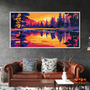 Reflection Pines, Water Serenity, Canvas Print, Peaceful Nature Wall Art, Rustic Cabin Decor, Adventure Home Artwork, Living Room Art