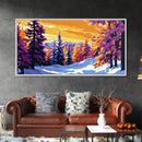 Snowy Pines, Winter Landscape Art, Canvas Print, Cozy Cabin Decor, Christmas Wall Art, Holiday Home Decor, Mountain Retreat